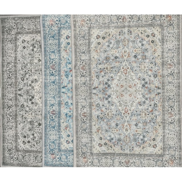 Lalado 5ft x 8ft Area Rugs, Vintage Area Rugs, Blue