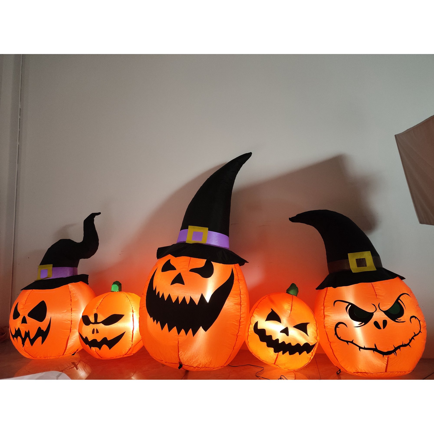 Firstness 8ft Halloween Inflatable, Halloween Five pumpkins Inflatable