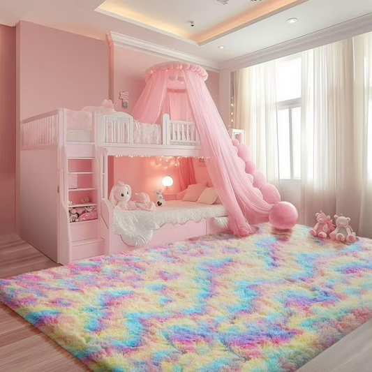 Lalado Pink Rainbow Area Rugs