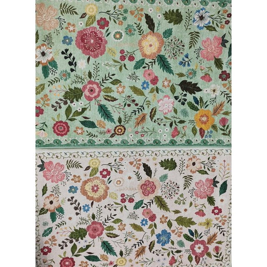 Lalado 5ft x 8ft Area Rugs, Floral Area Rugs, Green