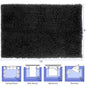 Nefoso Shag Area Rug, Black