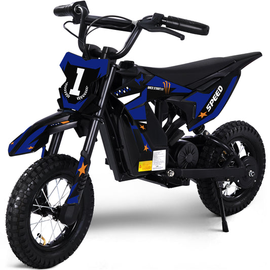 Hijoke 36V Kids Electric Dirt Bike, 15.5 MPH High-Speed Electric Motorcycle Ride on Toy for Kids Aged 3-10, 133 LBS Max Load, 10-Mile Range, Waterproof Seat, Twist Grip Throttle
