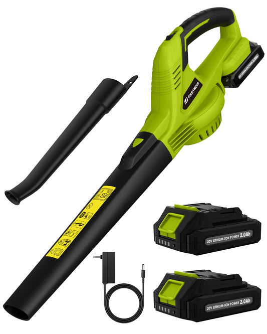 Leaf Blower Cordless, Max 21V 135MPH Leaf Blowers with 2 Batteries and Charger,18000RPM for Lawn Care, Patio, Garden Cleaning