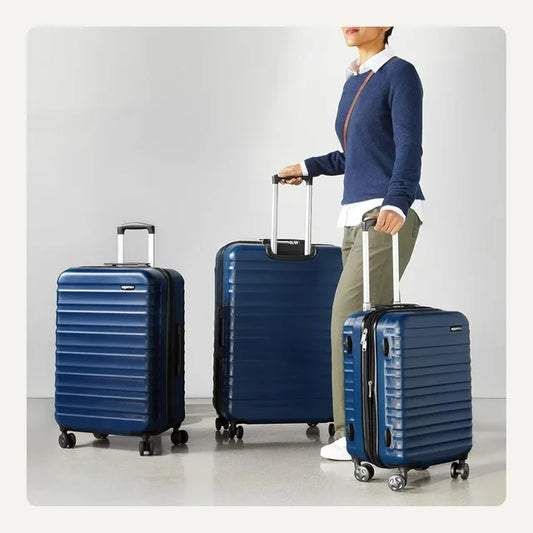 Nefoso 3 Piece Luggage Sets, Hardshell Suitcases With Wheels