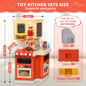 Wisairt Play Kitchen Set, 2.6FT , Orange